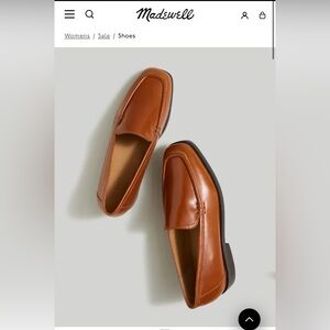 Madewell The Bennie Warm Coffee Leather Loafers | Size 8 | NWOT